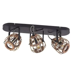 Bominio 3 Plafondlamp Wood - Lindby - Koop Online
