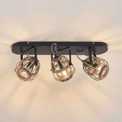 Bominio 3 Plafondlamp Wood - Lindby - Koop Online -Verlichting Opslag 42519117314084
