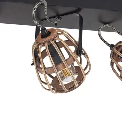 Bominio 3 Plafondlamp Wood - Lindby - Koop Online -Verlichting Opslag 42519117314085