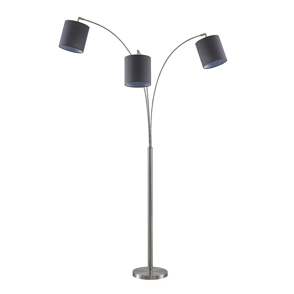 Nanika Vloerlamp Nickel/Dark Grey - Lindby - Koop Online 3 Nanika Vloerlamp Nickel/Dark Grey - Lindby - Koop Online