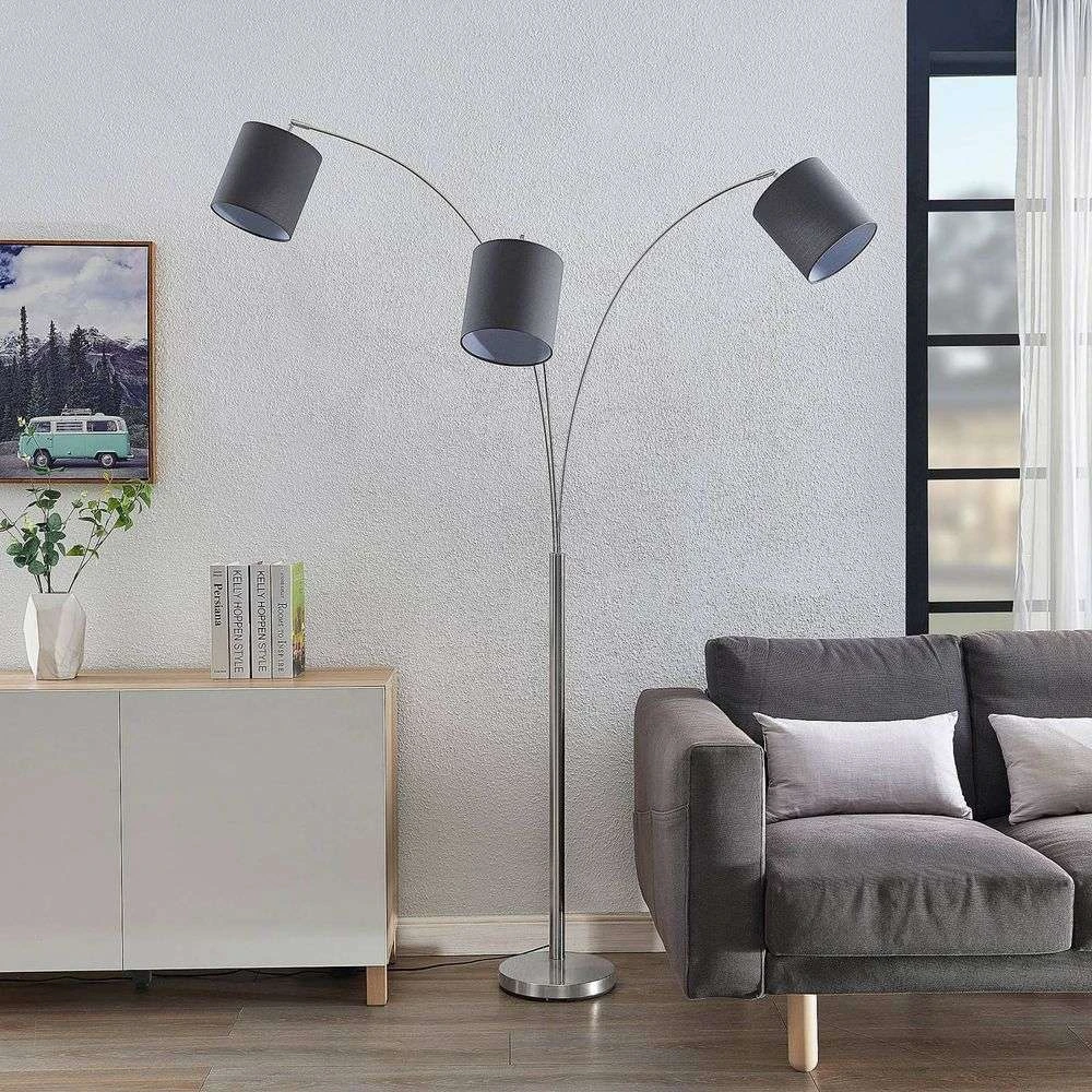 Nanika Vloerlamp Nickel/Dark Grey - Lindby - Koop Online 4 Nanika Vloerlamp Nickel/Dark Grey - Lindby - Koop Online - Afbeelding 2