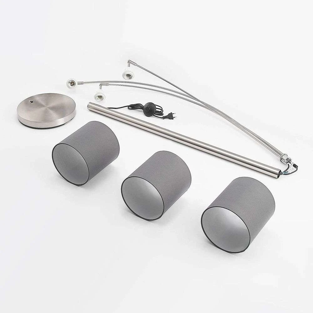 Nanika Vloerlamp Nickel/Dark Grey - Lindby - Koop Online 5 Nanika Vloerlamp Nickel/Dark Grey - Lindby - Koop Online - Afbeelding 3