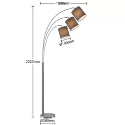 Nanika Vloerlamp Nickel/Dark Grey - Lindby - Koop Online 12 Nanika Vloerlamp Nickel/Dark Grey - Lindby - Koop Online -Verlichting Opslag 42519117326726