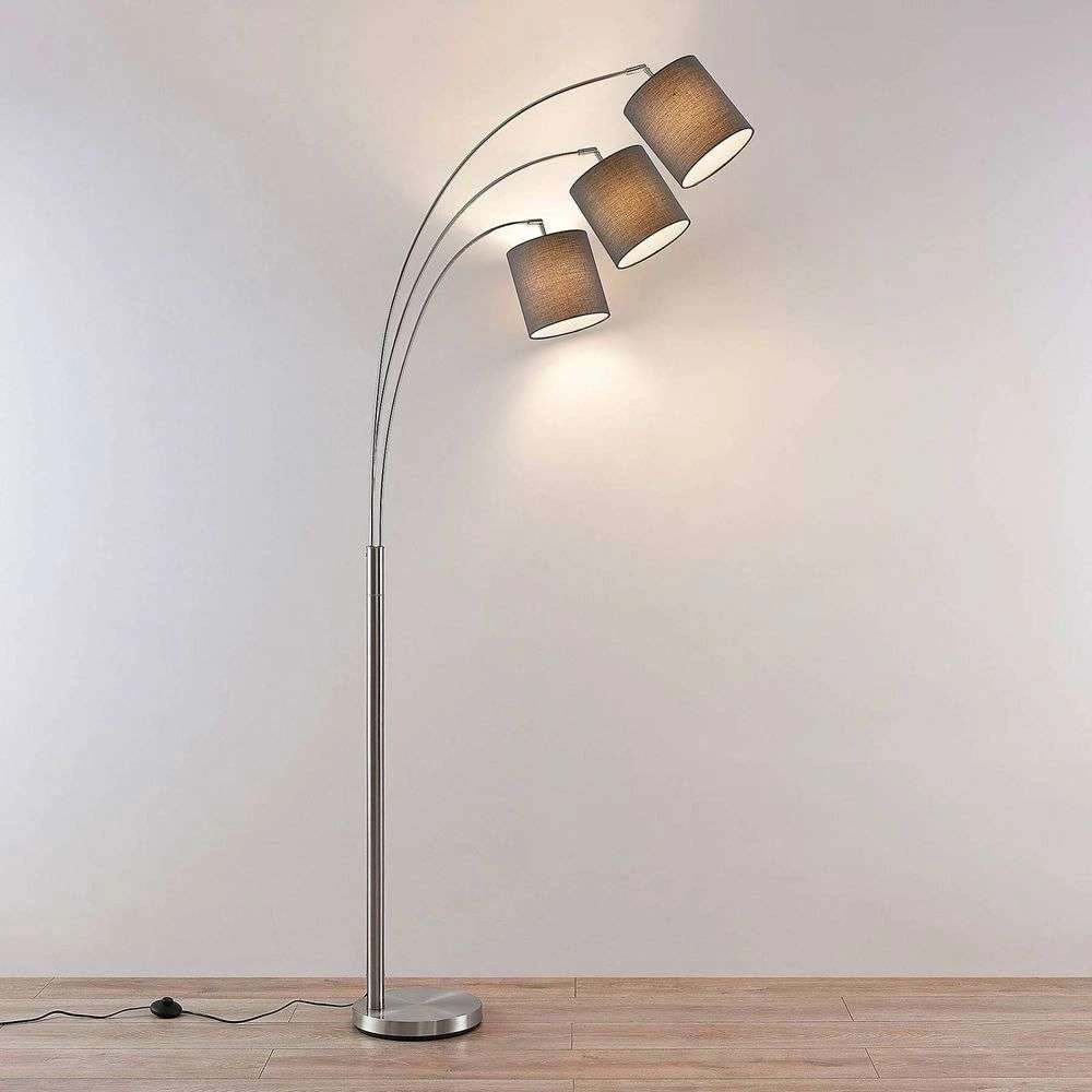 Nanika Vloerlamp Nickel/Dark Grey - Lindby - Koop Online 8 Nanika Vloerlamp Nickel/Dark Grey - Lindby - Koop Online - Afbeelding 6