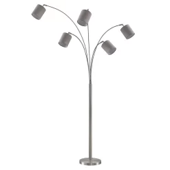 Abiram Vloerlamp Nickel/Taupe - Lindby - Koop Online