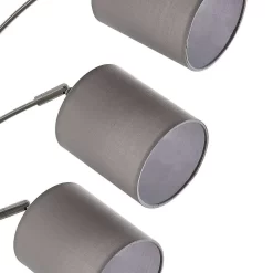 Abiram Vloerlamp Nickel/Taupe - Lindby - Koop Online -Verlichting Opslag 42519117327576