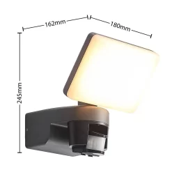 Melamika Buiten Wandlamp W/Sensor Dark Grey - Lindby - Koop Online -Verlichting Opslag 4251911734751 4