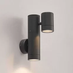 Maloney 2 Buiten Wandlamp Dark Grey - Lucande - Koop Online -Verlichting Opslag 42519117364035