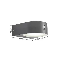 Jarik Solar Cell Wandlamp W/Sensor Anthracite - Lindby - Koop Online -Verlichting Opslag 4251911743685 3