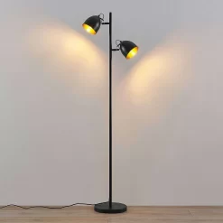 Fintja 2 Vloerlamp Black/Gold - Lindby - Koop Online -Verlichting Opslag 42519117448734