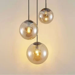 Teeja 3 Cluster Hanglamp Amber - Lindby - Koop Online -Verlichting Opslag 4251911746051 3