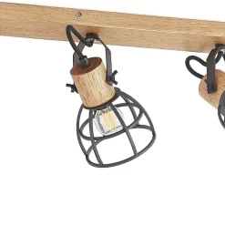 Flintos 4 Plafondlamp Wood/Black - Lindby - Koop Online -Verlichting Opslag 4251911749465 6