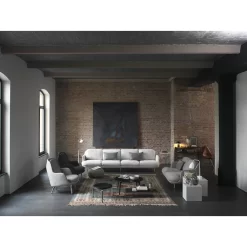 Kaiser Idell VloerLamp Wit High-Gloss 6580-F - Fritz Hansen - Koop Online -Verlichting Opslag 5692 Lune sofa1