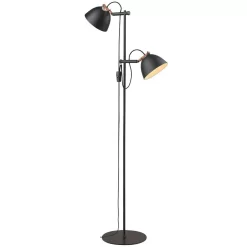 Århus 2 Vloerlamp Black/Wood - Halo Design - Koop Online