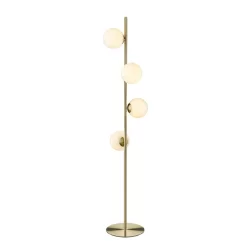 Twist 4 Vloerlamp Opal/Brass - Halo Design - Koop Online