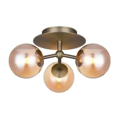 Atom Trio Plafondlamp Antique Brass - Halo Design - Koop Online