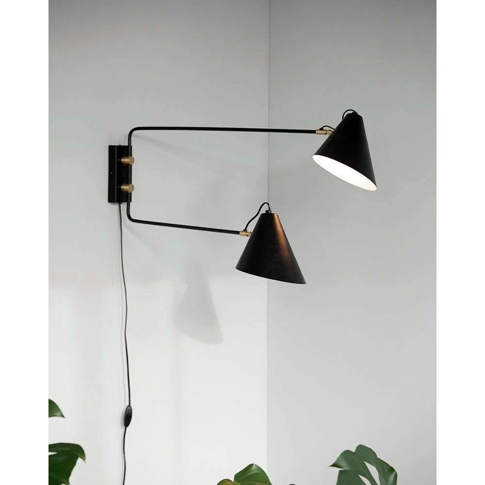Club Double Wandlamp 81cm Zwart - House Doctor - Koop Online 6 Club Double Wandlamp 81cm Zwart - House Doctor - Koop Online - Afbeelding 4