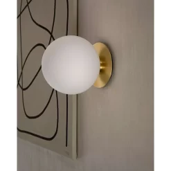 TR Bulb Plafondlamp/Væglampe Brushed Brass Matt Opal - Menu - Koop Online -Verlichting Opslag 5709262036738 4
