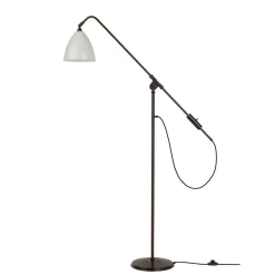 Bl4 VloerLamp Ø21 Zwart Geelkoper/Klassisk Wit - GUBI - Koop Online
