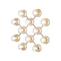 Liila 12 Wandlamp/Plafondlamp Nordic Gold/Optic Clear - Nuura - Koop Online