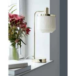 Fringe Taffellamp Cream White - Warm Nordic - Koop Online -Verlichting Opslag 5714081004707fringe bord white5
