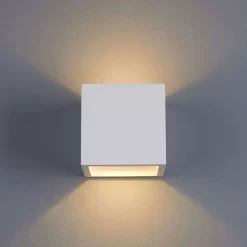 Marita LED Wandlamp Cast White - Lindby - Koop Online -Verlichting Opslag 62911057053013