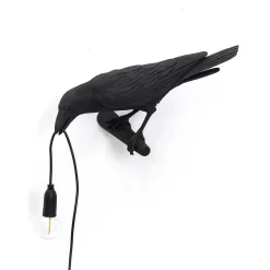 Bird Lamp Looking Left Buiten Wandlamp Zwart - Seletti - Koop Online