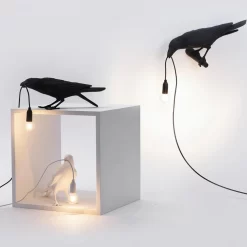 Bird Lamp Looking Left Buiten Wandlamp Zwart - Seletti - Koop Online -Verlichting Opslag 8008215147277 bird20looking20left20outdoor20black20 20seletti 3