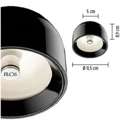 Wan Plafondlamp/Wandlamp Zwart - Flos - Koop Online -Verlichting Opslag 800 4 1