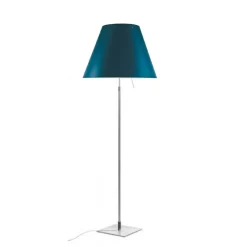 Costanza VloerLamp Met Dimmer Alu/Petroleum Blue - Luceplan - Koop Online