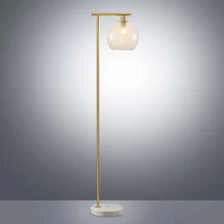 Kimya Vloerlamp Messing/Marmer - Lindby - Koop Online -Verlichting Opslag 8200900093928lindby kimya stehleuchte3