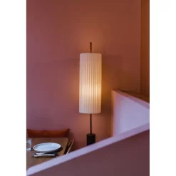 Dórica Vloerlamp Incl. Stabilization Base Bruin/Natural - Santa & Cole - Koop Online -Verlichting Opslag 82009000953853