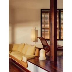 Dórica Vloerlamp Incl. Stabilization Base Bruin/Natural - Santa & Cole - Koop Online -Verlichting Opslag 82009000953854