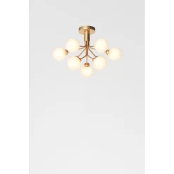 Apiales 9 Plafondlamp Brushed Brass - Nuura - Koop Online 10 Apiales 9 Plafondlamp Brushed Brass - Nuura - Koop Online -Verlichting Opslag Apiales 9 ceiling brushed brass opal 3