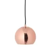 Ball Hanglamp Glossy Copper - Frandsen - Koop Online -Verlichting Opslag Ball pendant 18 cm copper fabric cord