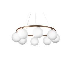 Miira 8 Circular Kroonluchter Dark Bronze/Opal White - Nuura - Koop Online