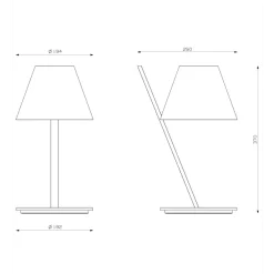 La Petite Tafellamp Wit - Artemide - Koop Online -Verlichting Opslag la petite streg1